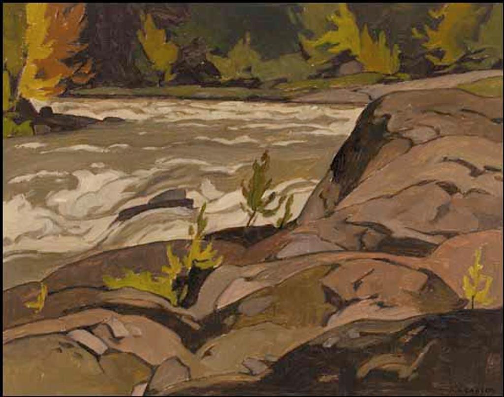 Alfred Joseph (A.J.) Casson (1898-1992) - Rapids on the Rouge River, Quebec