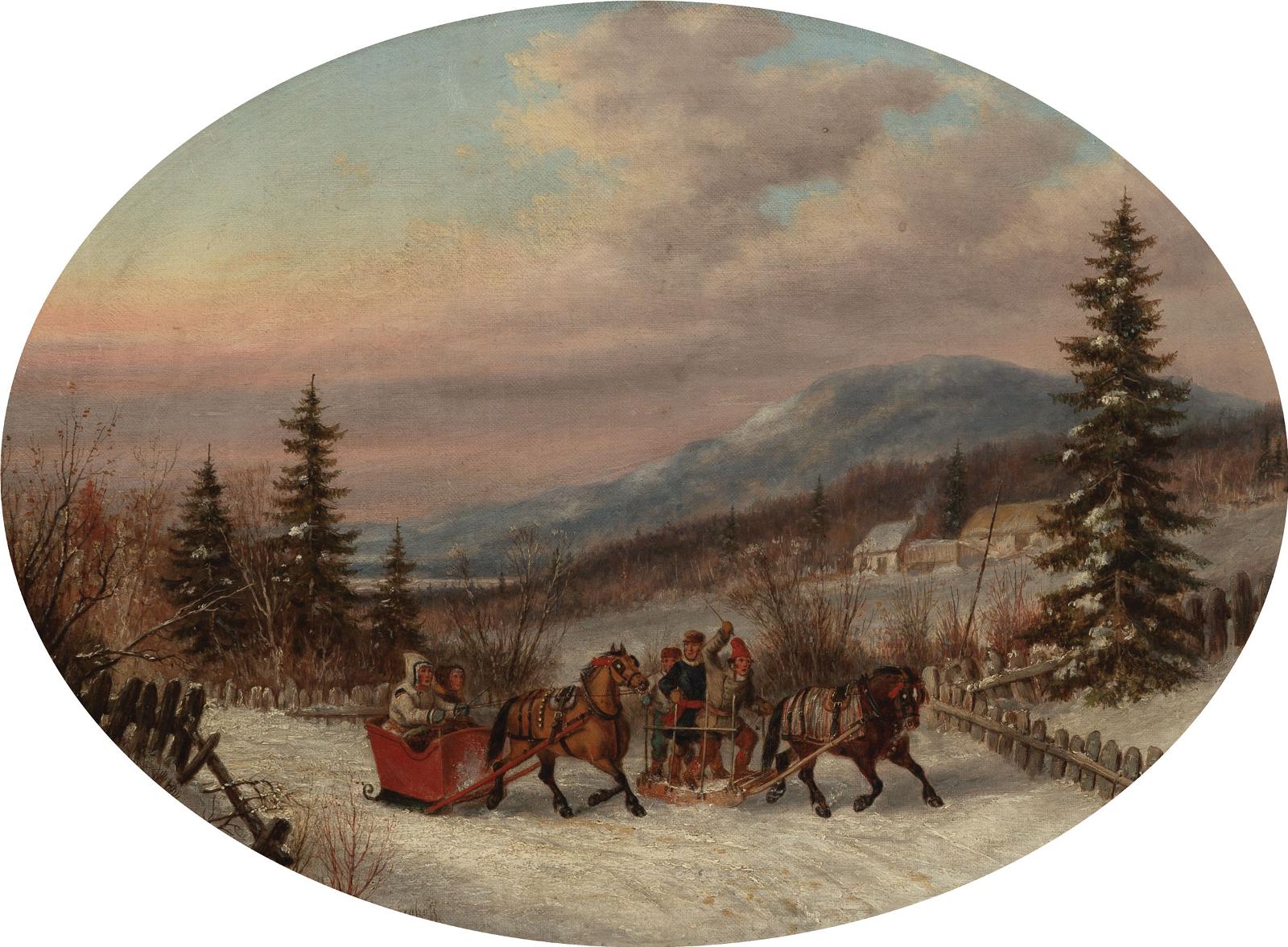 Cornelius David Krieghoff (1815-1872) - Going To The Village