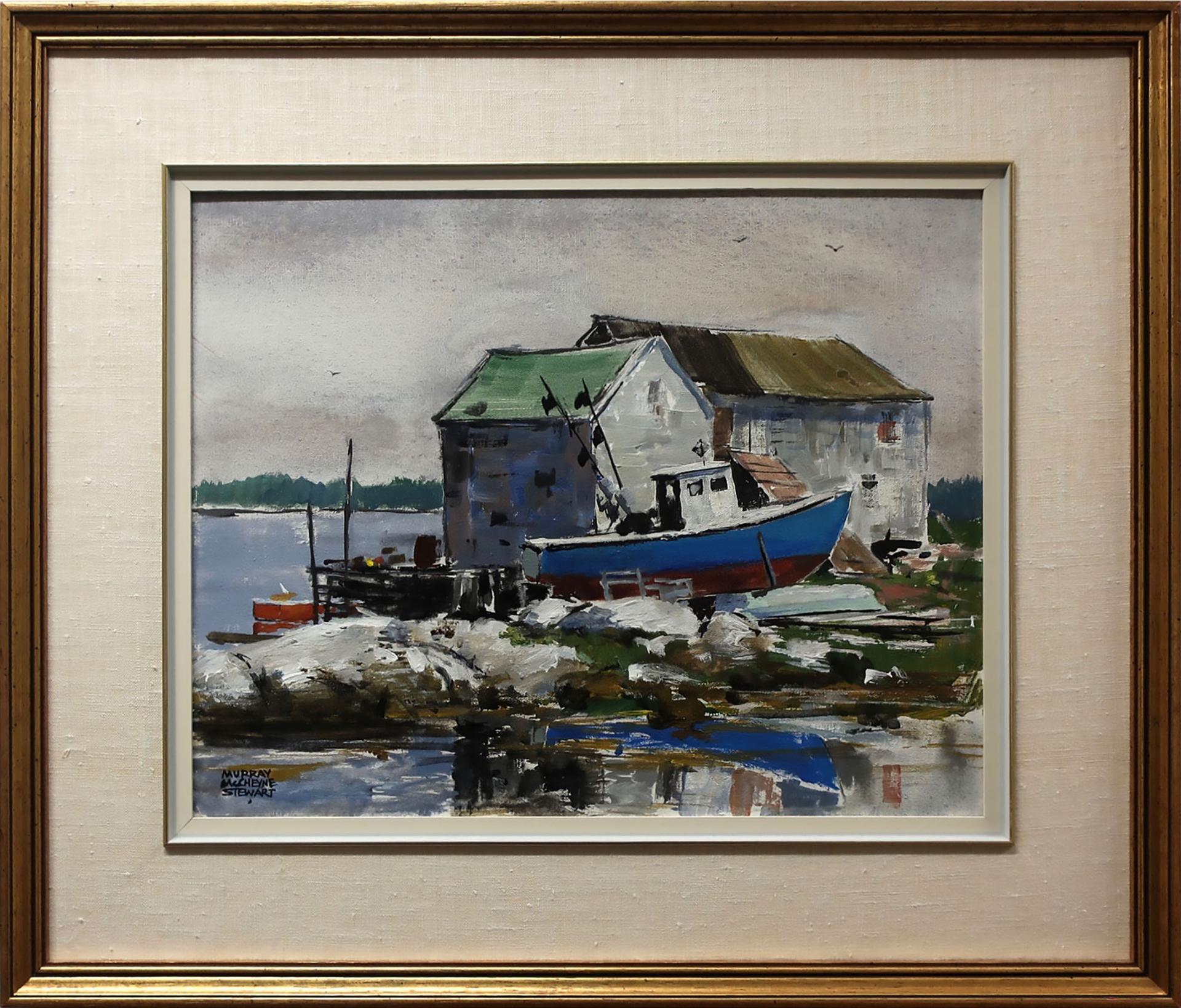 Murray Mccheyne Stewart (1919-2006) - Blue Boat, West Dover, N.S.