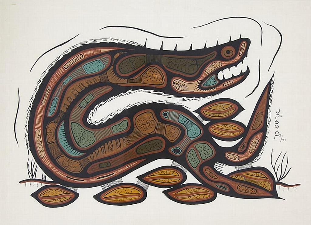 Joshim (Josh) Kakegamic (1952-1993) - Untitled - Sea Serpentacrylic on paper