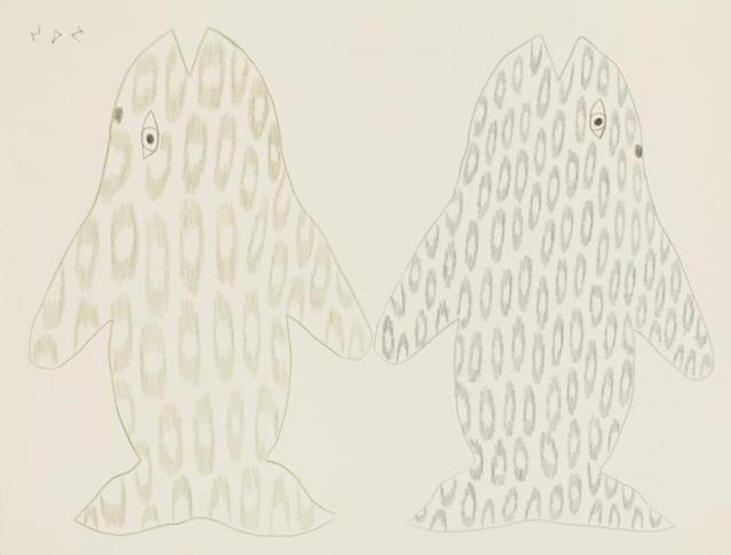 Sheojuk Etidlooie (1932-1999) - Two Whales, c. 1998
