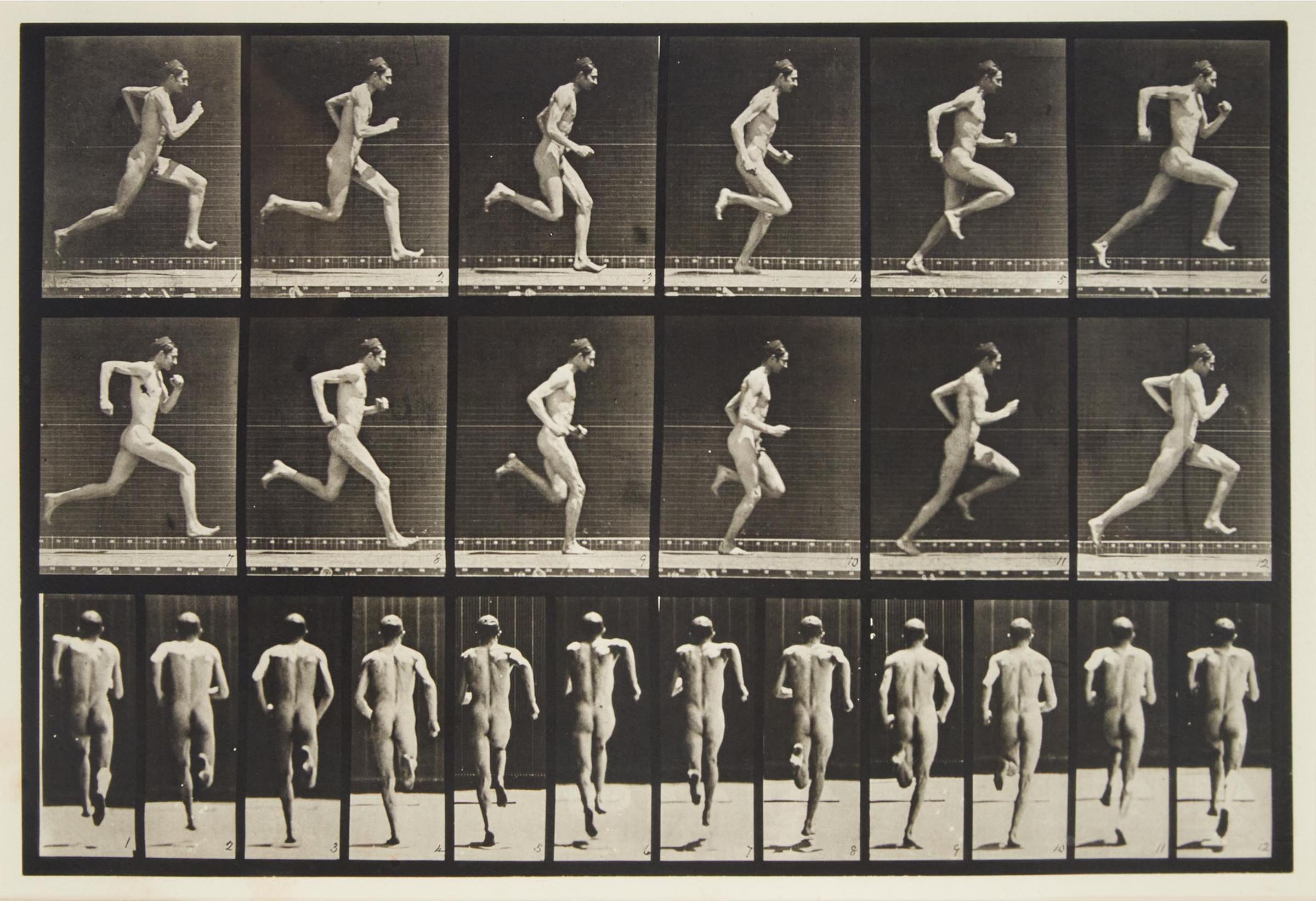 Eadweard Muybridge - Man Running, Plate 62 From Animal Locomotion, 1887