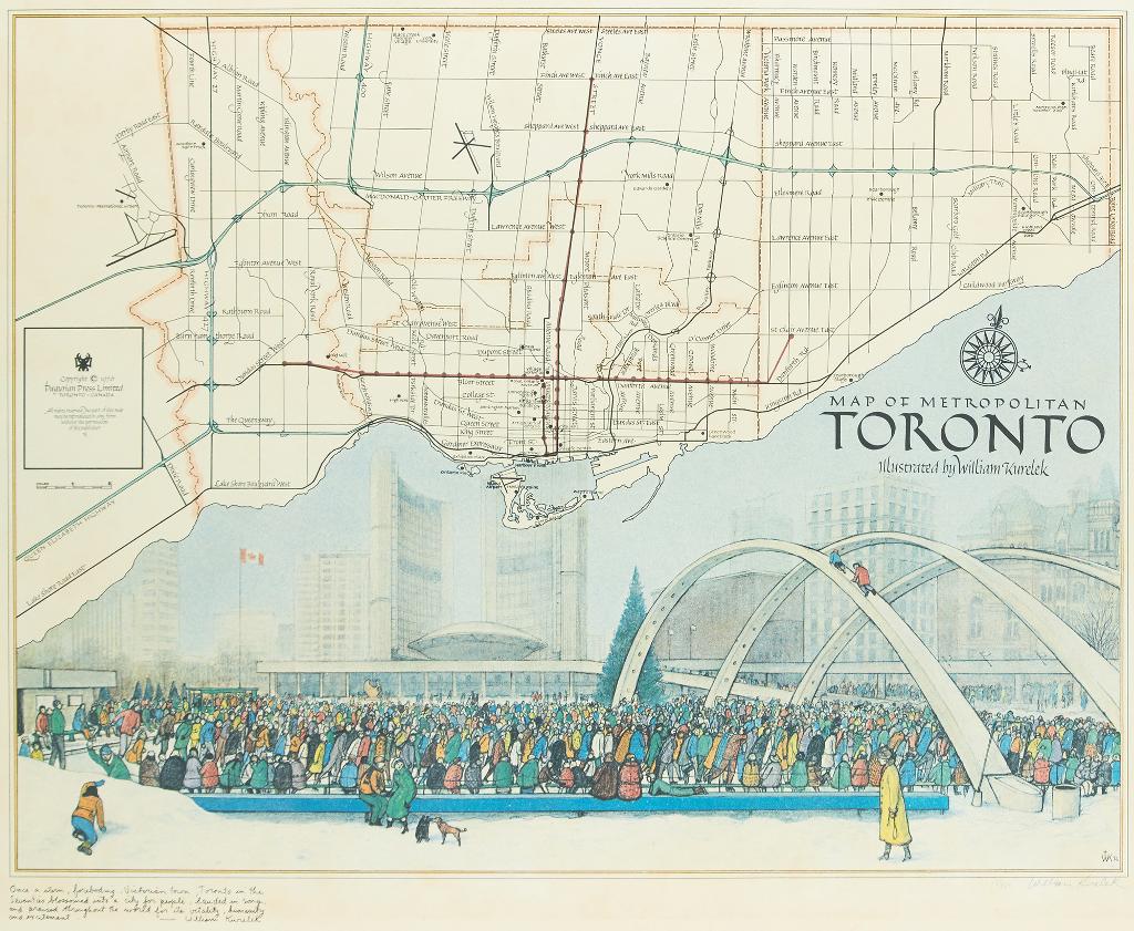 William Kurelek (1927-1977) - Map of Metropolitan Toronto