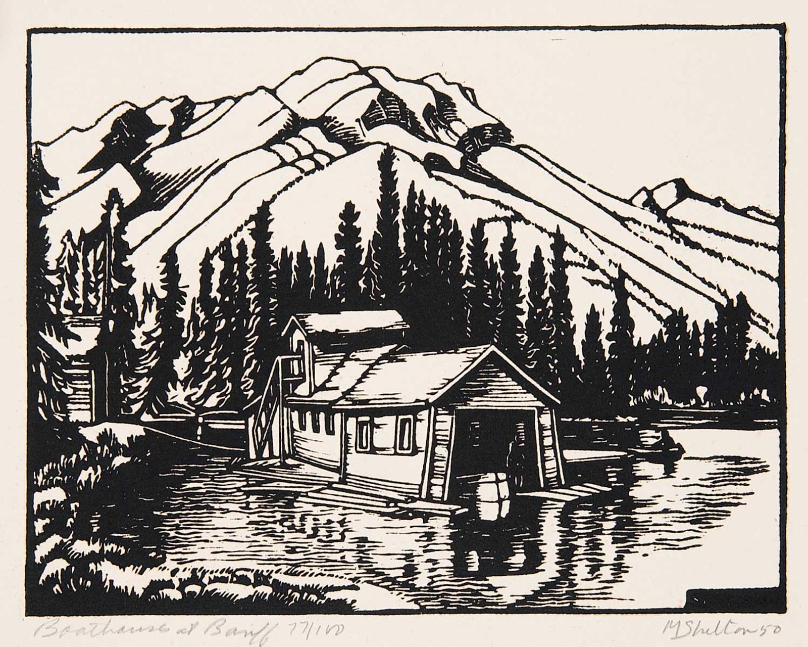 Margaret Dorothy Shelton (1915-1984) - Boathouses at Banff  #77/100