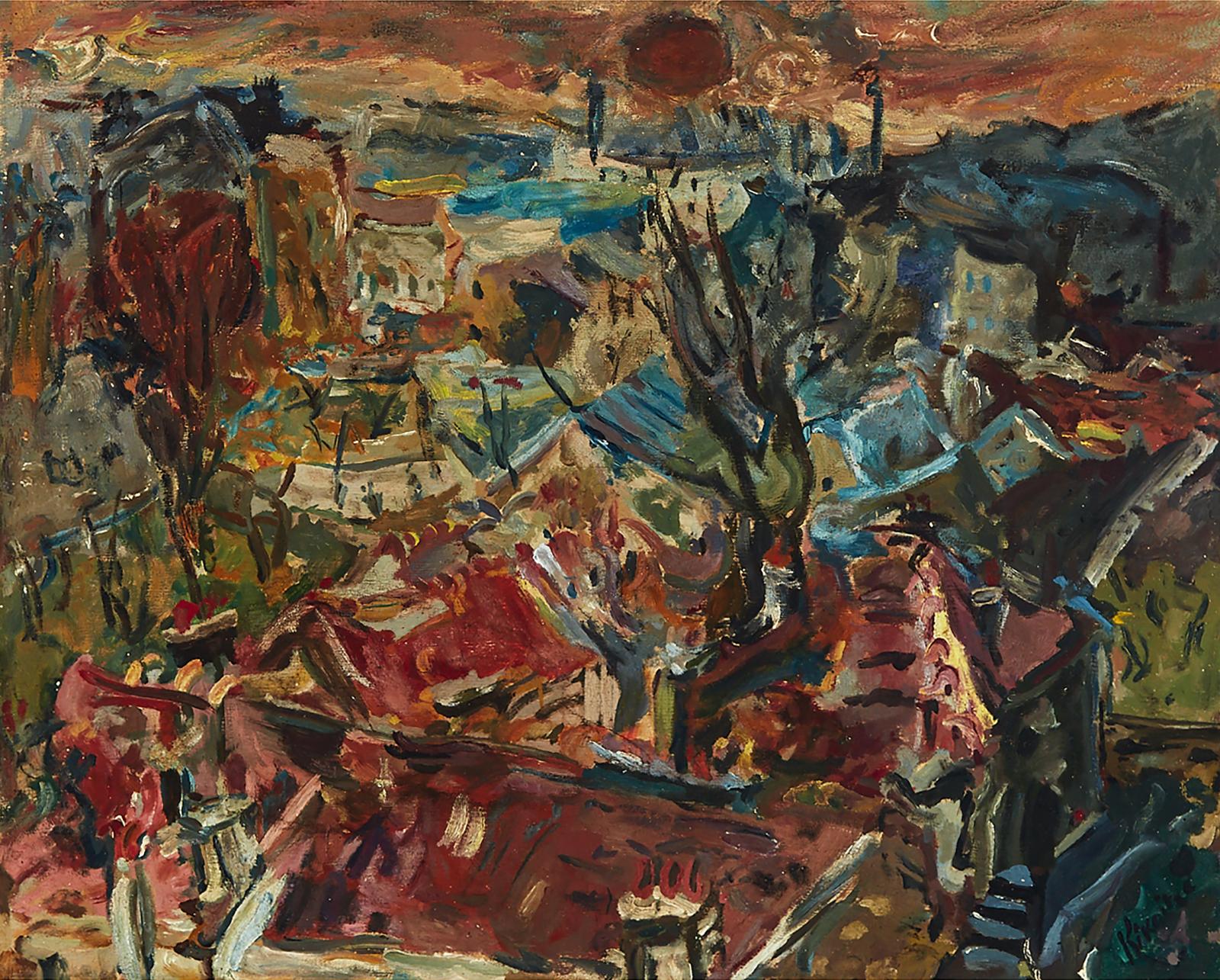 Michel Kikoïne (1892-1968) - Cagnes-Sur-Mer (Rooftops),   Circa 1918