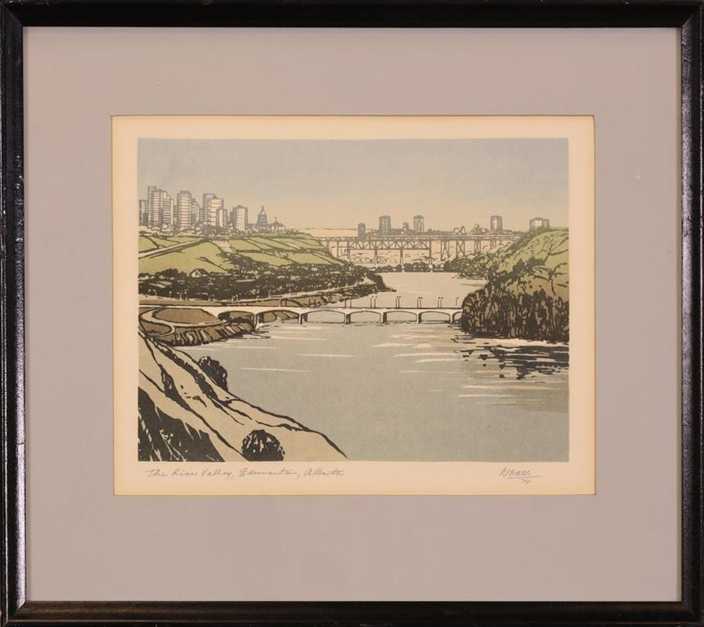 George Weber (1907-2002) - The River Valley, Edmonton, Alberta; 1974