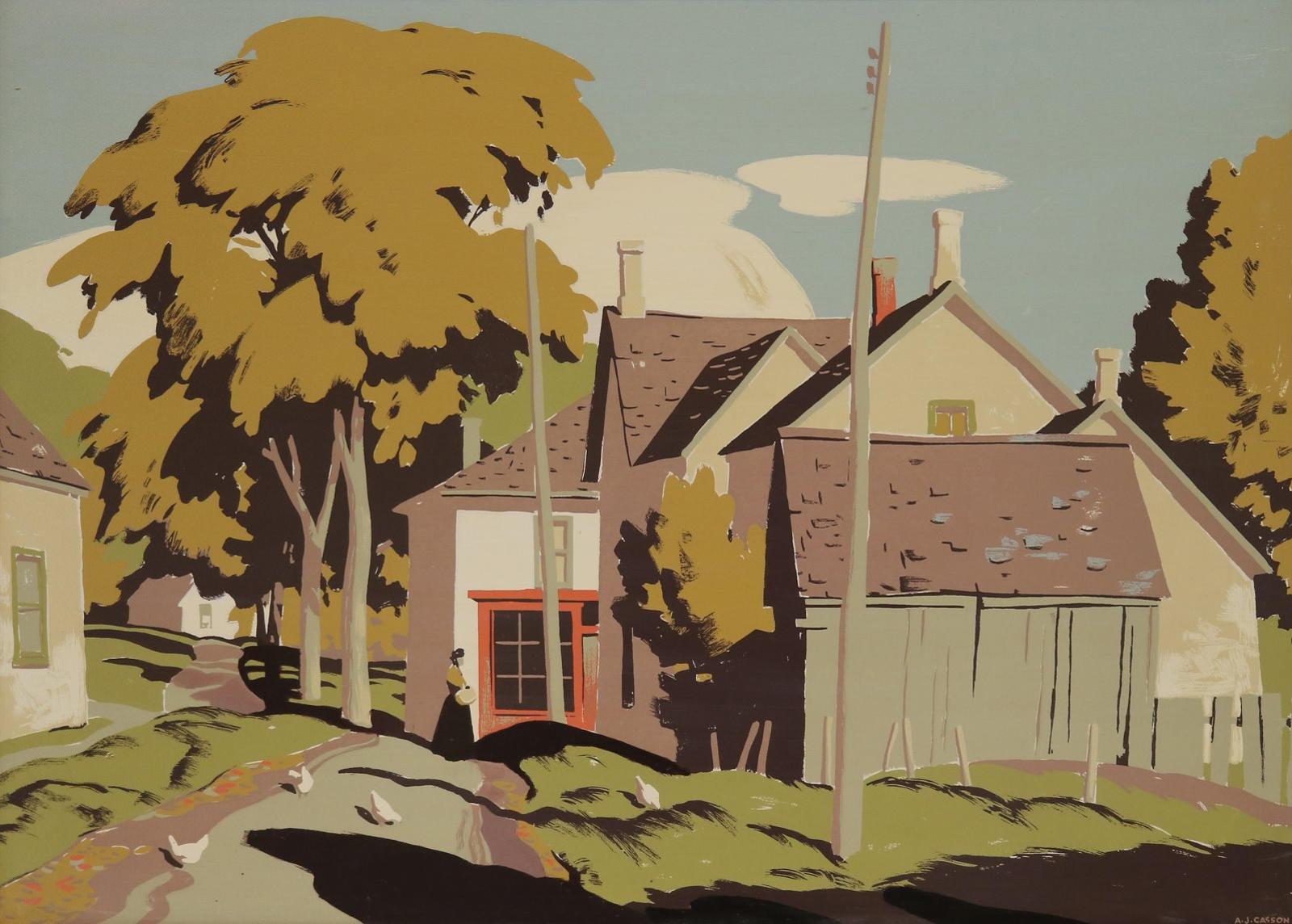 Alfred Joseph (A.J.) Casson (1898-1992) - Ontario Village; Ca 1942