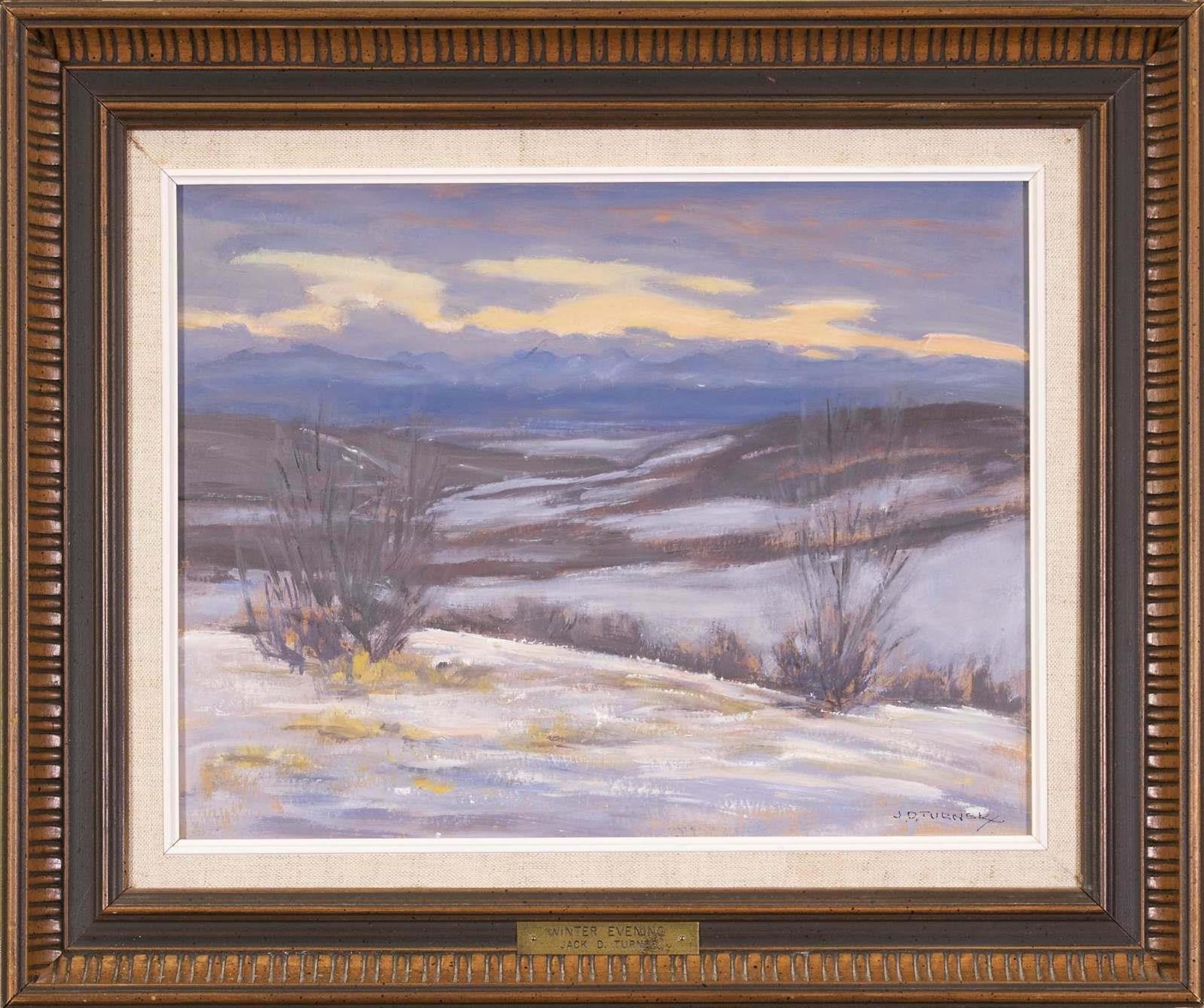 John Davenall Turner (1900-1980) - Winter Spring, Foothills Calgary (From my Studio)