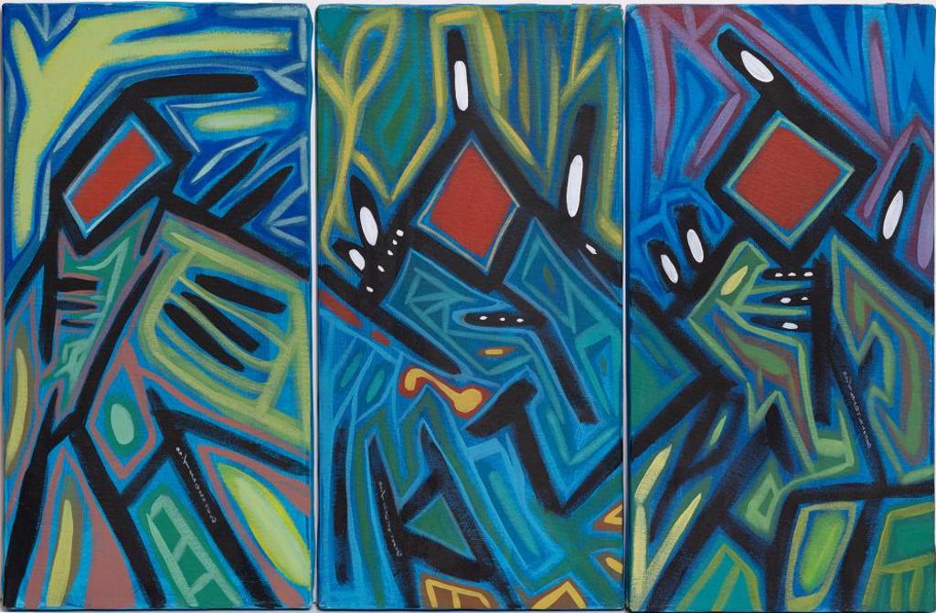 D.J. Tapaquon (1977) - Untitled - Triptych