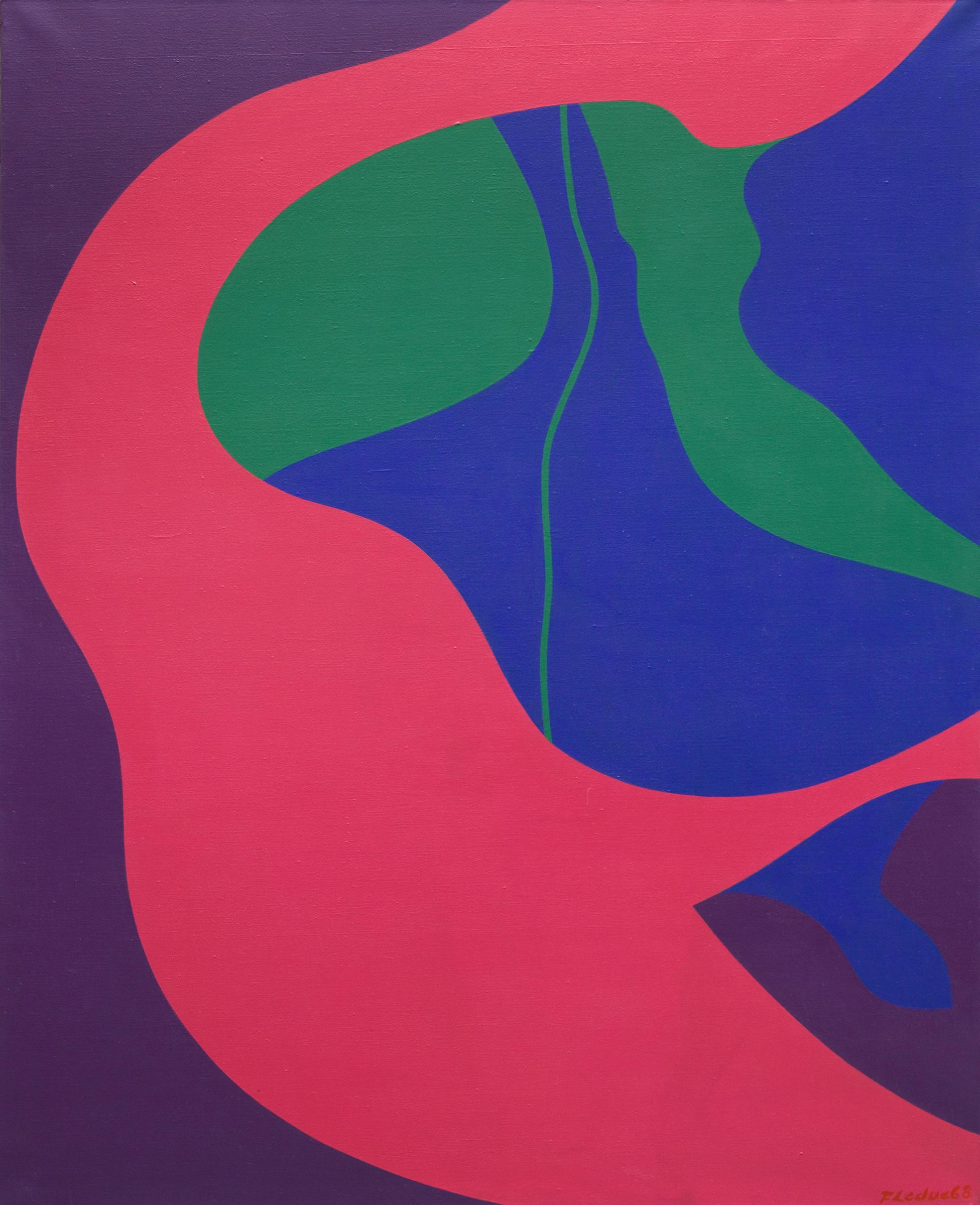 Fernand Leduc (1916-2014) - Passage rose, érosions vert-bleu, 1968