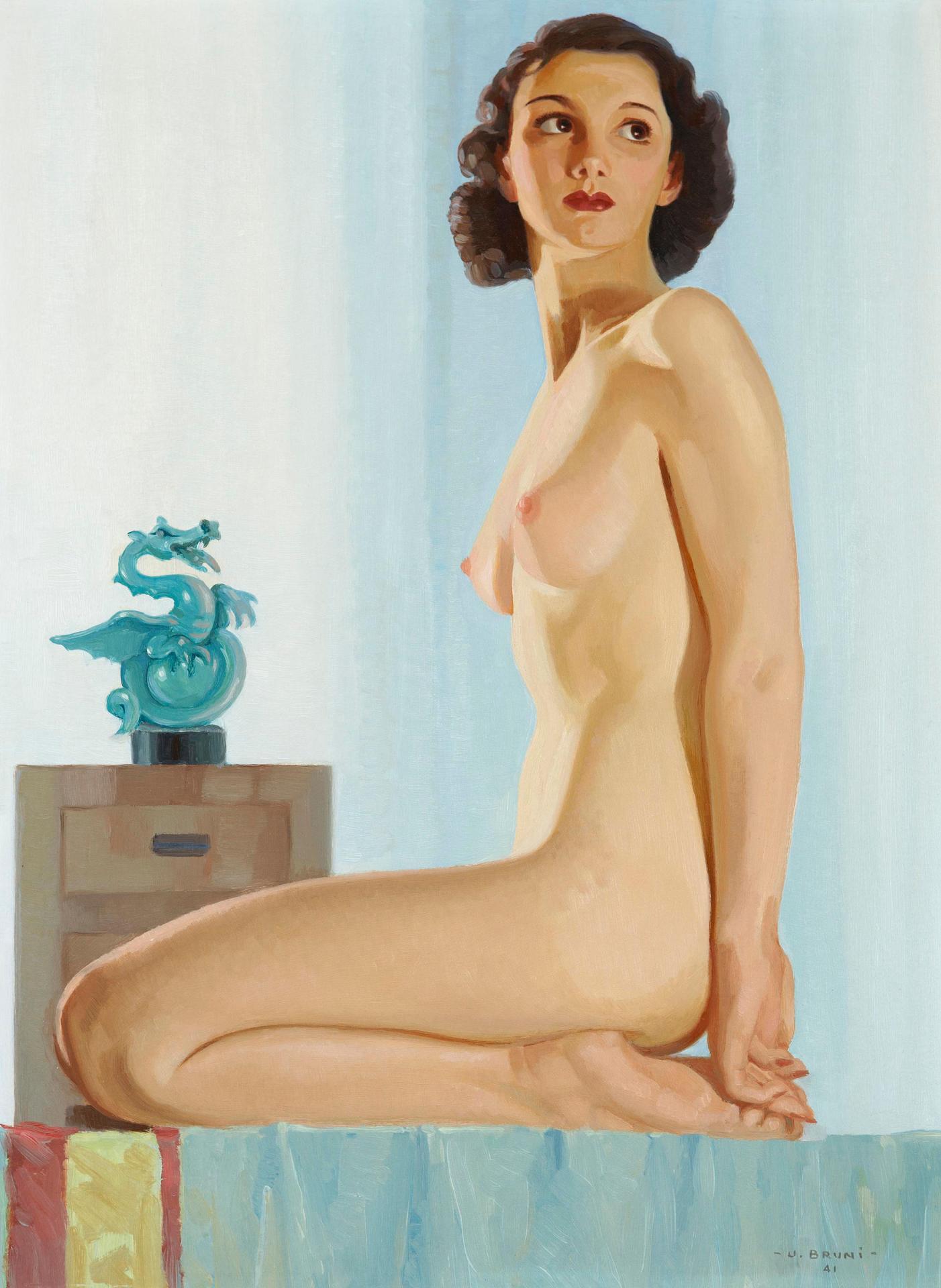 Umberto Bruni (1914-2021) - Seated Nude