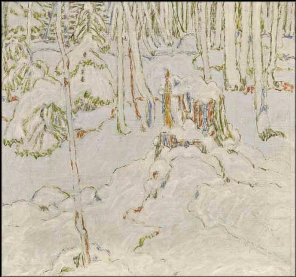David Browne Milne (1882-1953) - Snowy Hemlocks