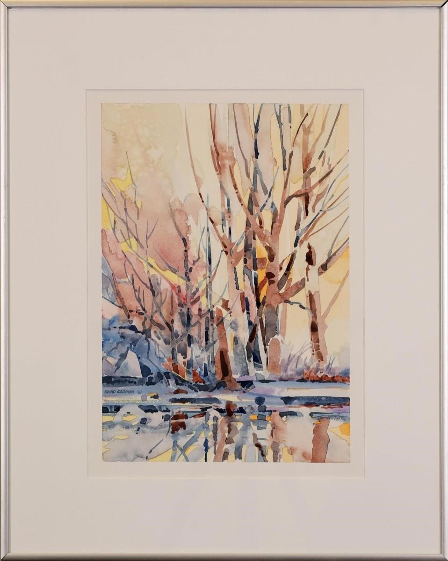 David Cadman (1946) - Untitled, Winter Trees; 1991