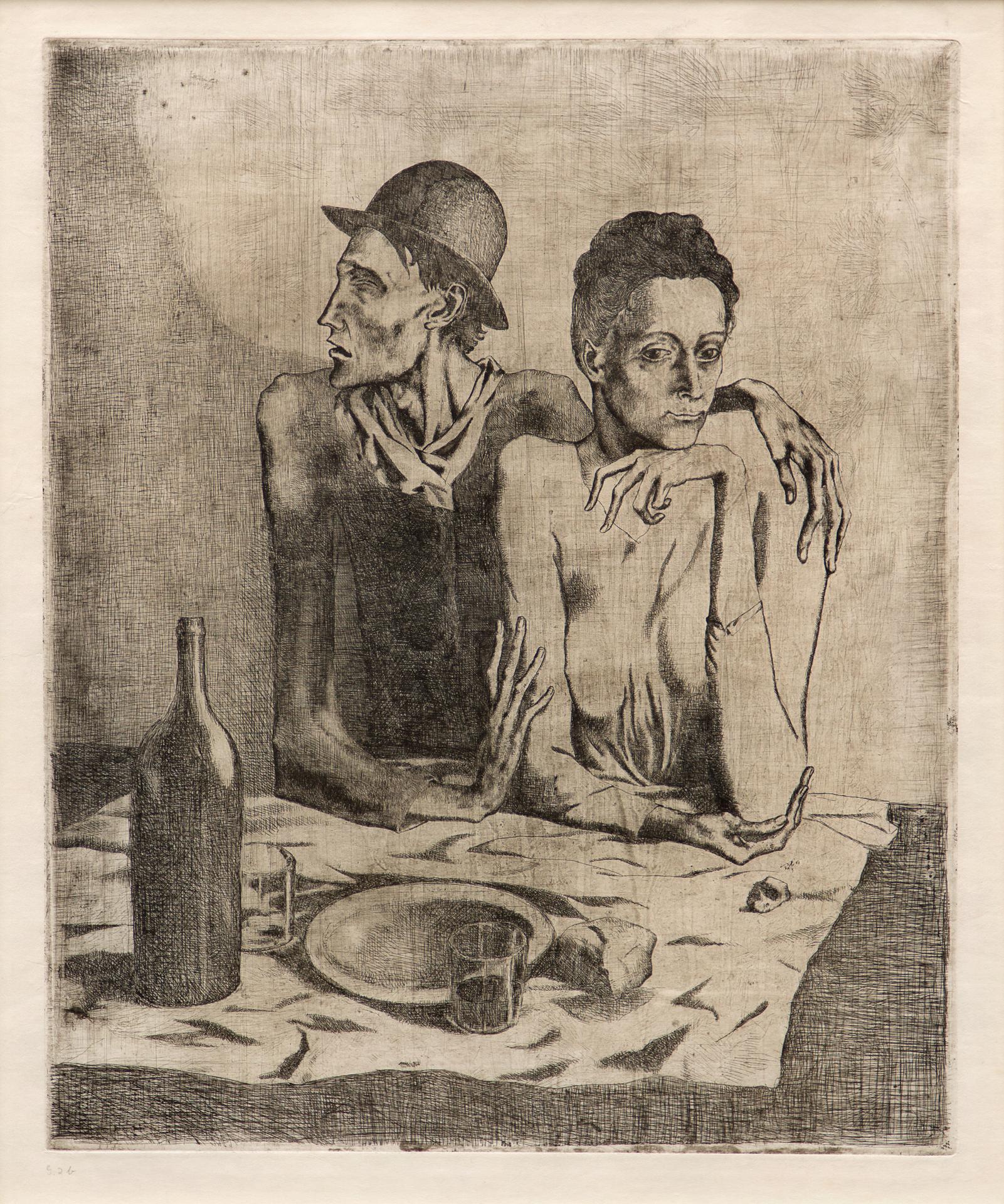 Pablo Ruiz Picasso (1881-1973) - Le repas frugal, 1904