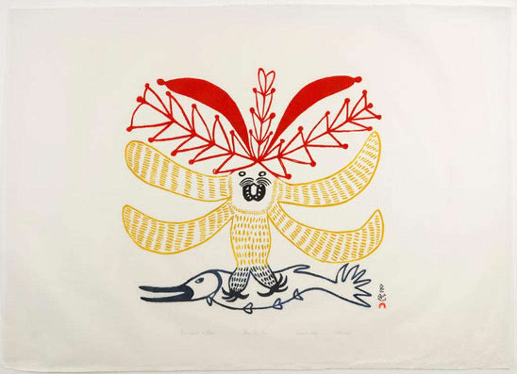 Pitseolak Ashoona (1904-1983) - Bird Spirit and Fish (03417)