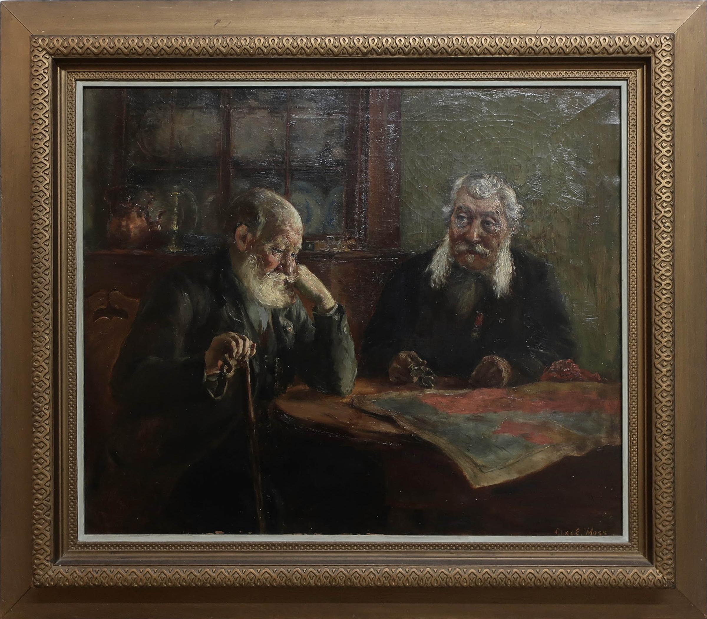 Charles Eugene Moss (1860-1901) - Untitled (Gentlemen Studying A Map)