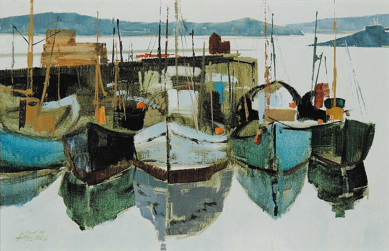 Hilton MacDonald Hassell (1910-1980) - Fishing Fleet at Killybegs, Donegal, Eire