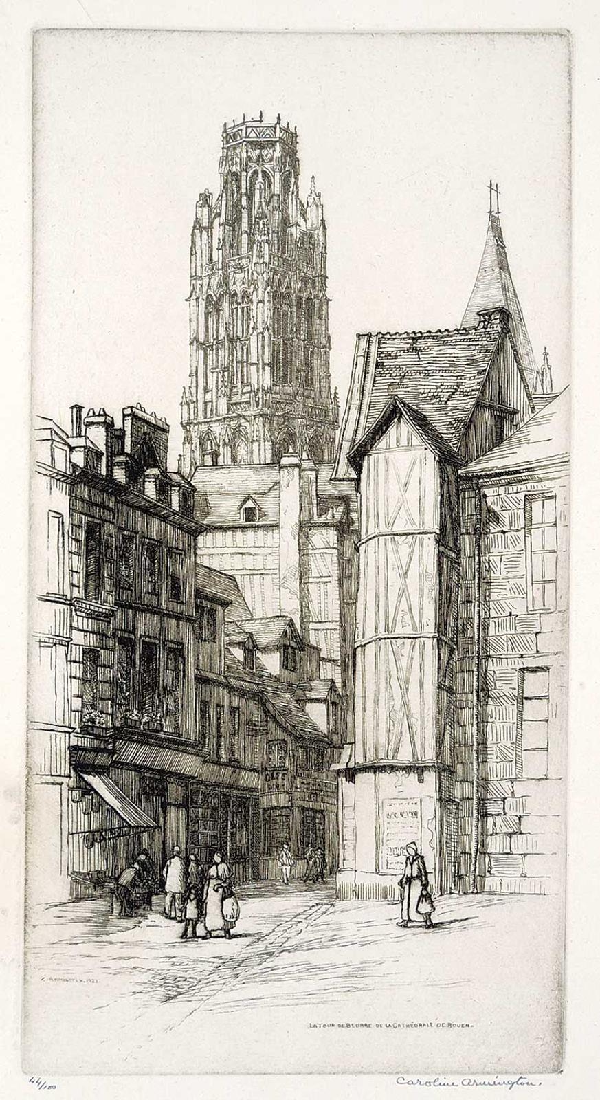 Caroline Helena Armington (1875-1939) - La Tour de Beurre de la Cathedrale de Rouen  #44/100