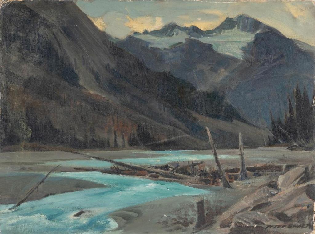 Peter Maxwell Ewart (1918-2001) - Grey Day - Along the Banff - Jasper Highway