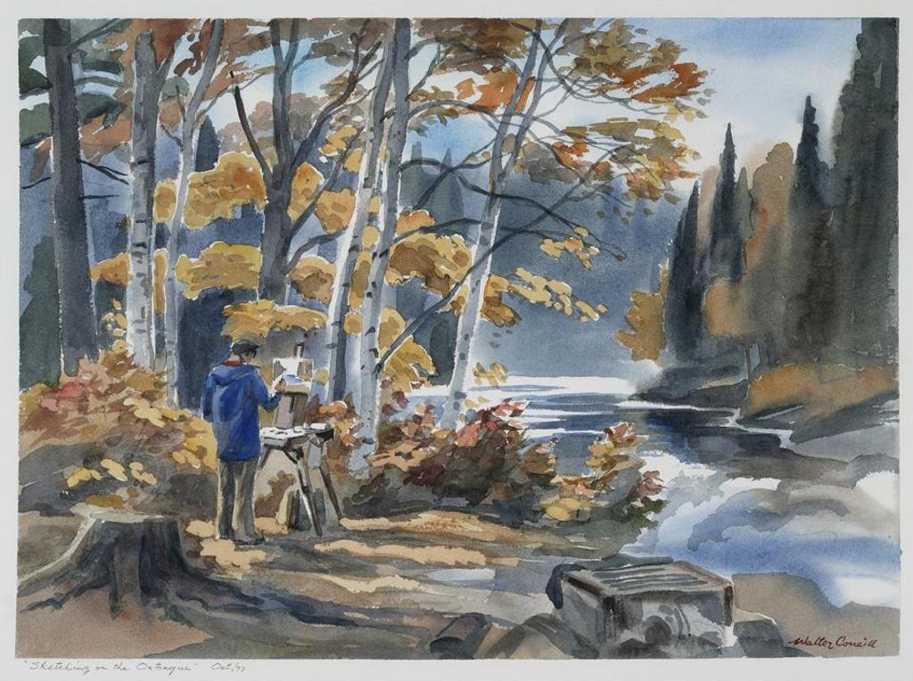 Walter Jackson Coucill (1915-1982) - Sketching On The Oxtongue River