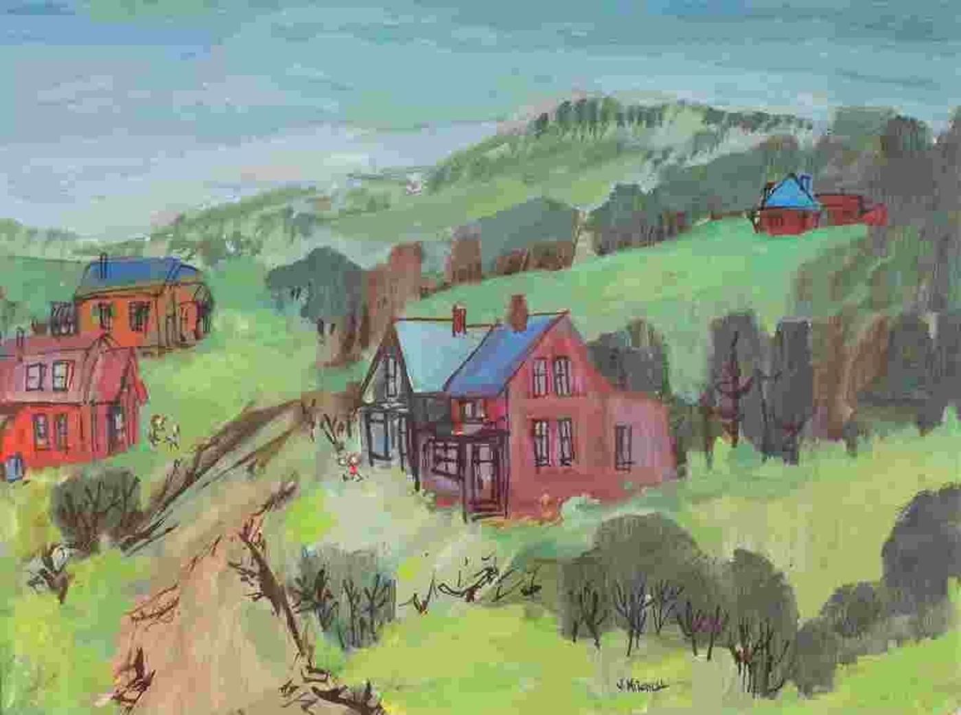 Janet Mitchell (1915-1998) - Summer Day In The Hills