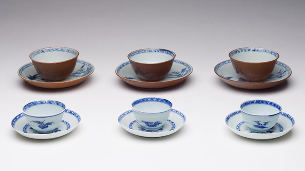 Chinese Art - Six Pairs of Chinese Export Nanking Cargo Cups and Saucers, c. 1750