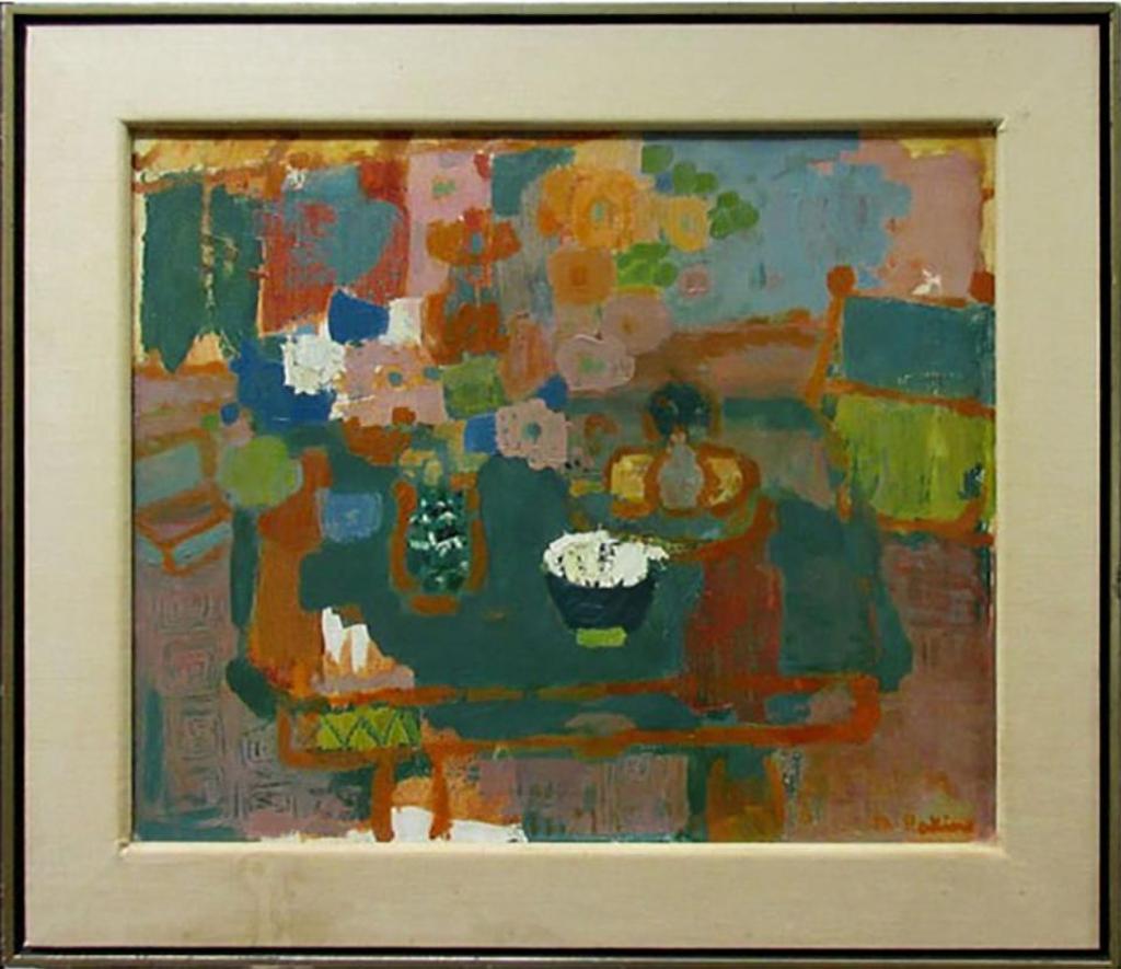 Marthe Rakine (1926-1996) - Flowers On Green Table
