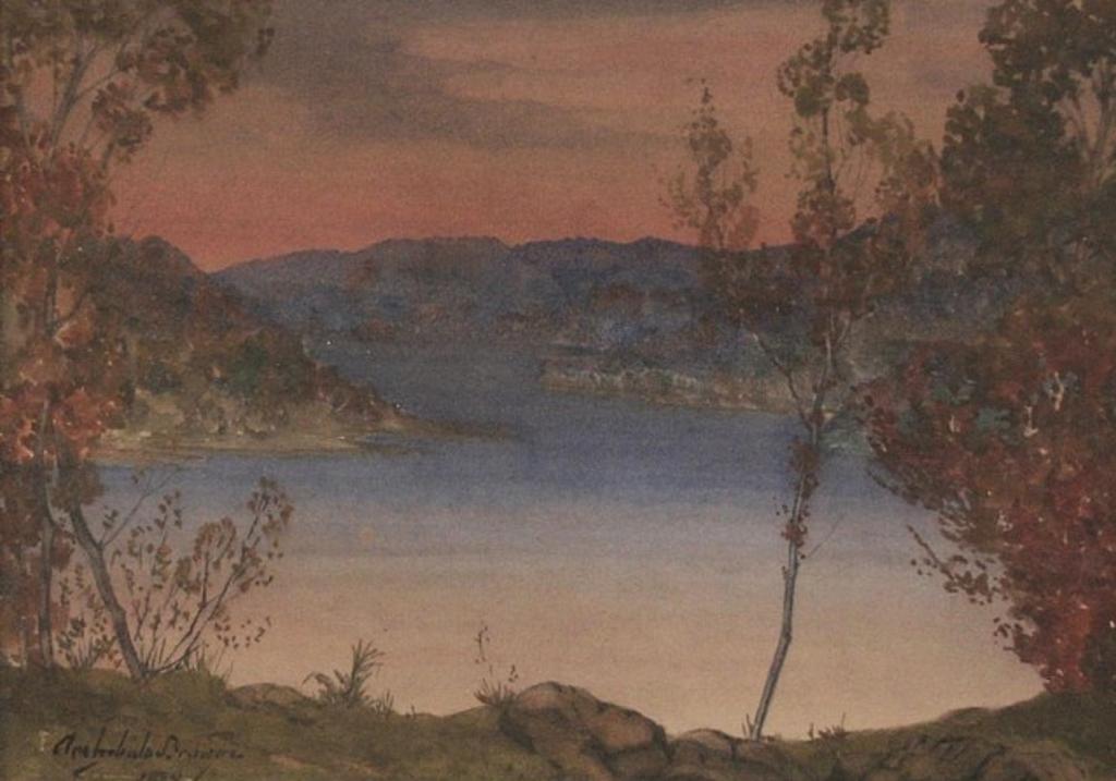 J. Archibald Browne (1862-1948) - Evening On The Lake