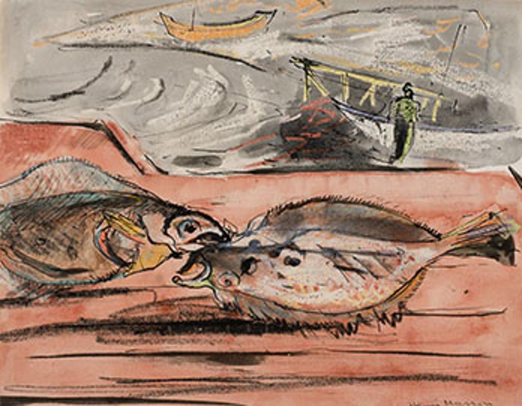 Henri Leopold Masson (1907-1996) - Barques et poissons