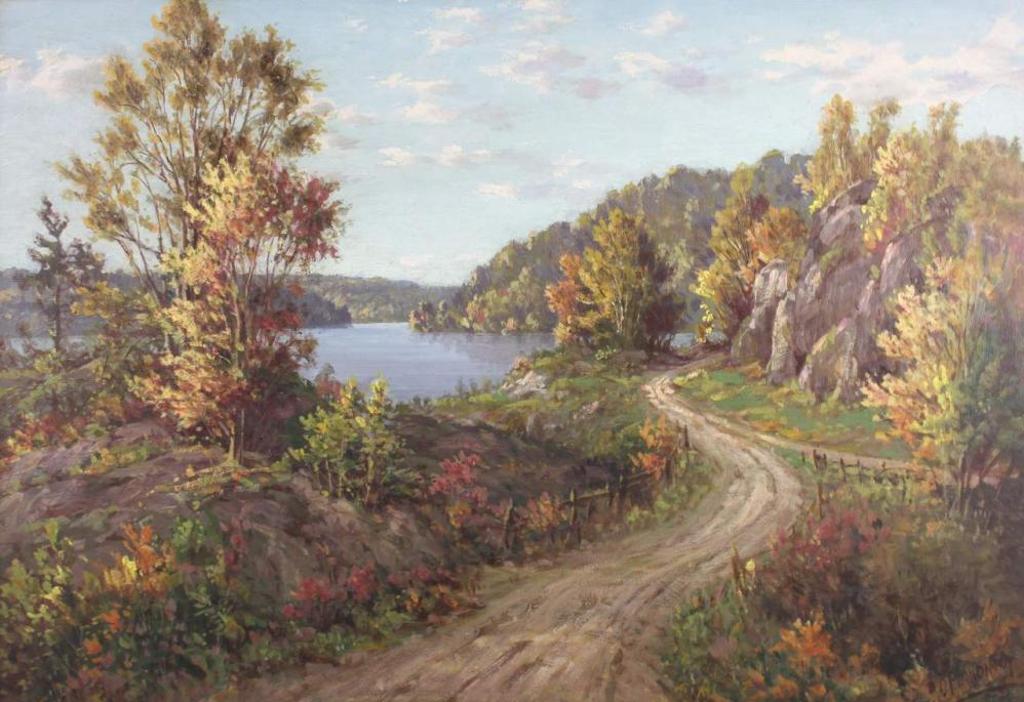 Otto Planding (1887-1964) - Road by a Lake