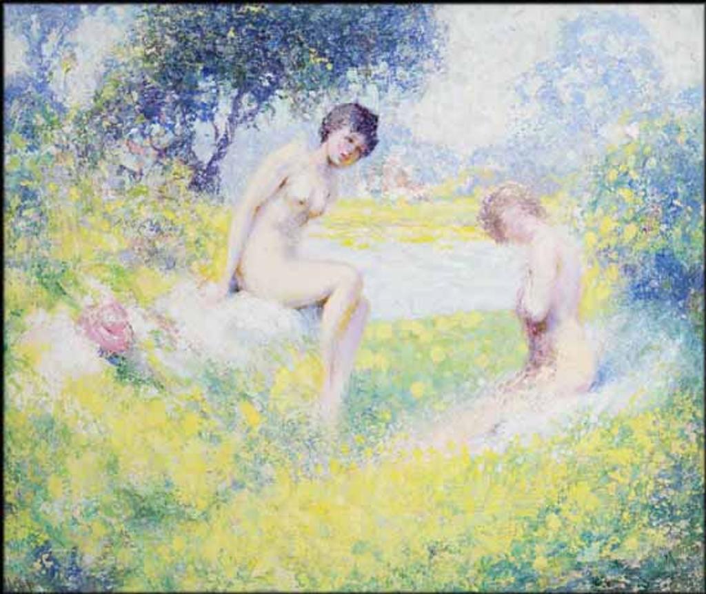 William Henry Clapp (1879-1954) - Two Nudes in a Landscape