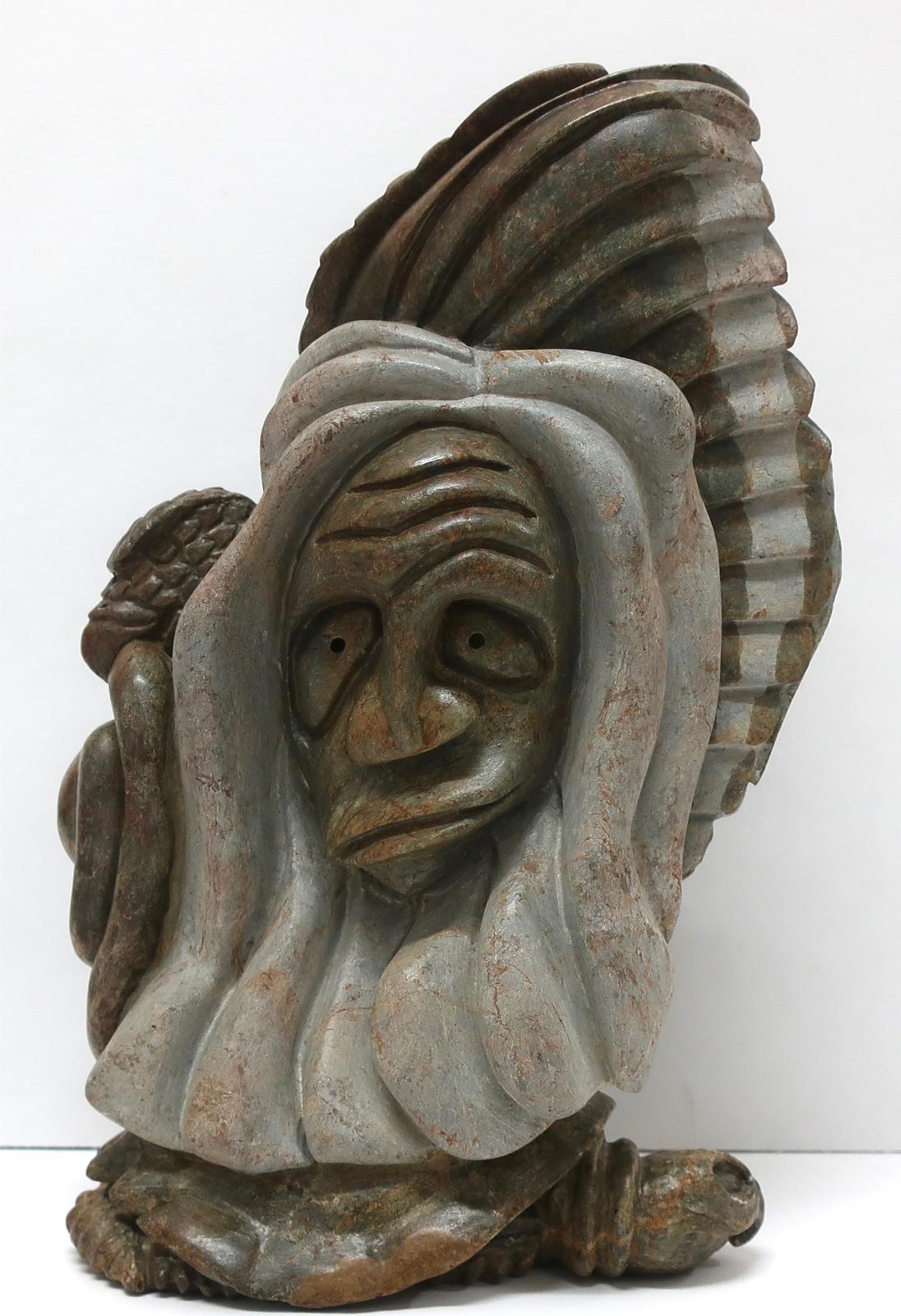 Dell Warner (1952-2003) - Untitled (Face-Eagles-Turtle)