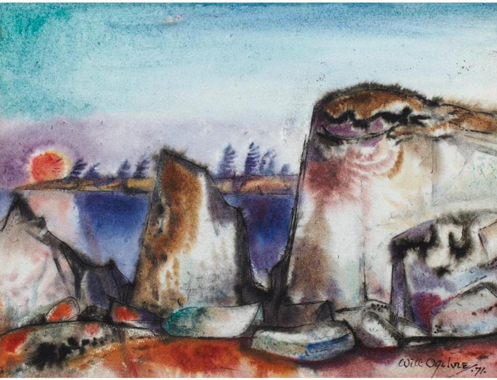 William (Will) Abernethy Ogilvie (1901-1989) - Rock Forms (Georgian Bay)