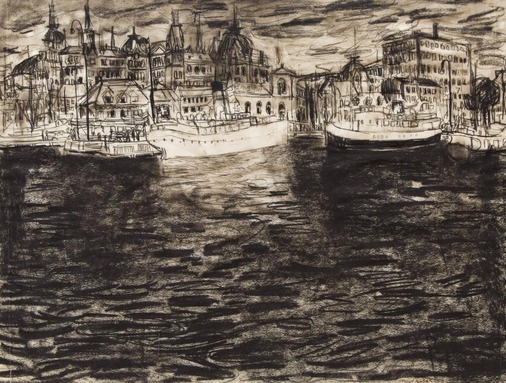 Molly Joan Lamb Bobak (1922-2014) - Untitled (Oslo Harbour)