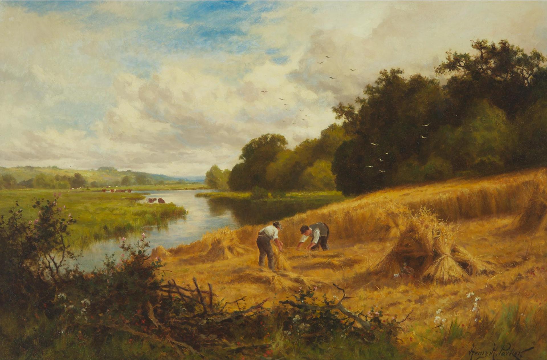 Henry Deacon Hillier (1858-1930) - Peasants At Harvest