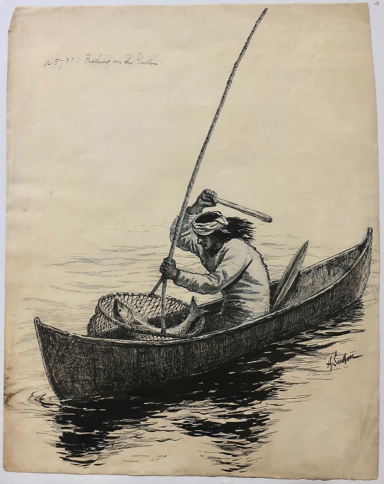 Henry John Sandham (1842-1910) - Fishing On The Yukon