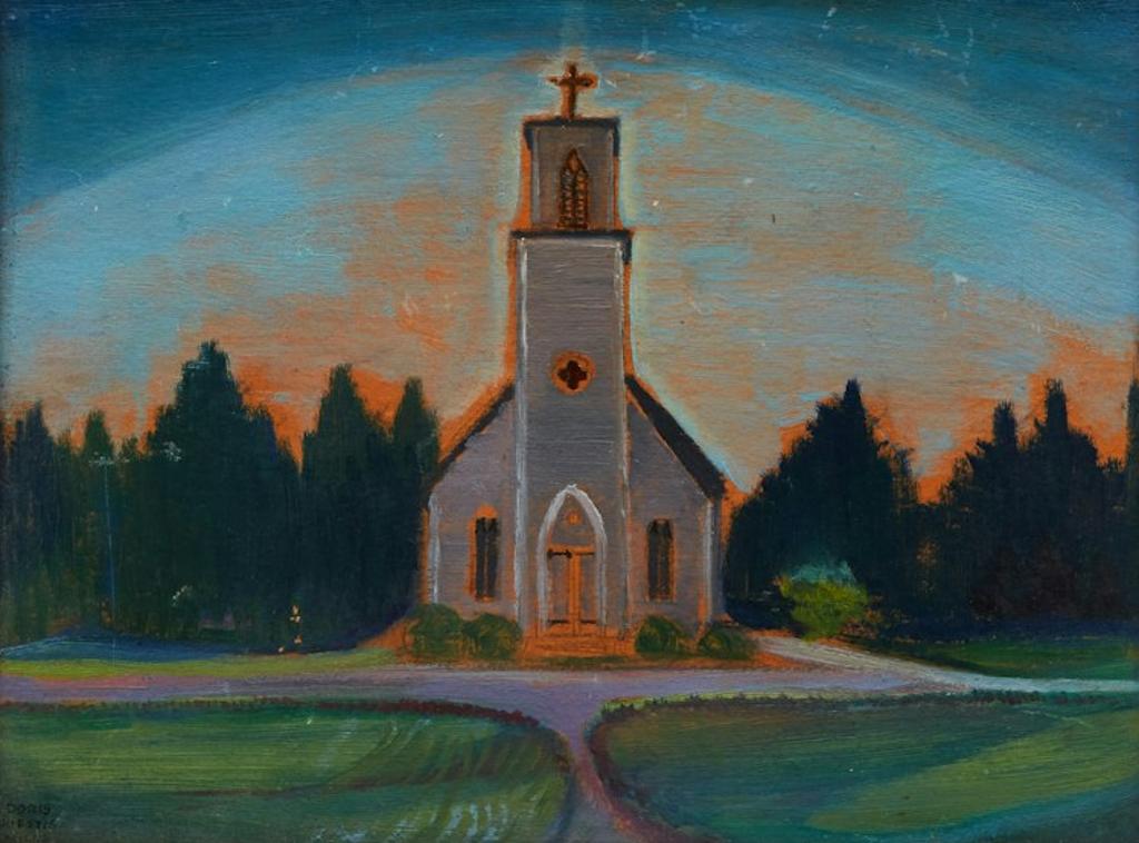 Doris Huestis Mills Speirs (1894-1989) - Church at Norwich, Vermont