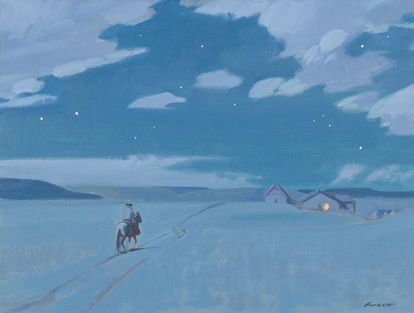 Peter Maxwell Ewart (1918-2001) - Moon Light Night Near Knutsford, BC