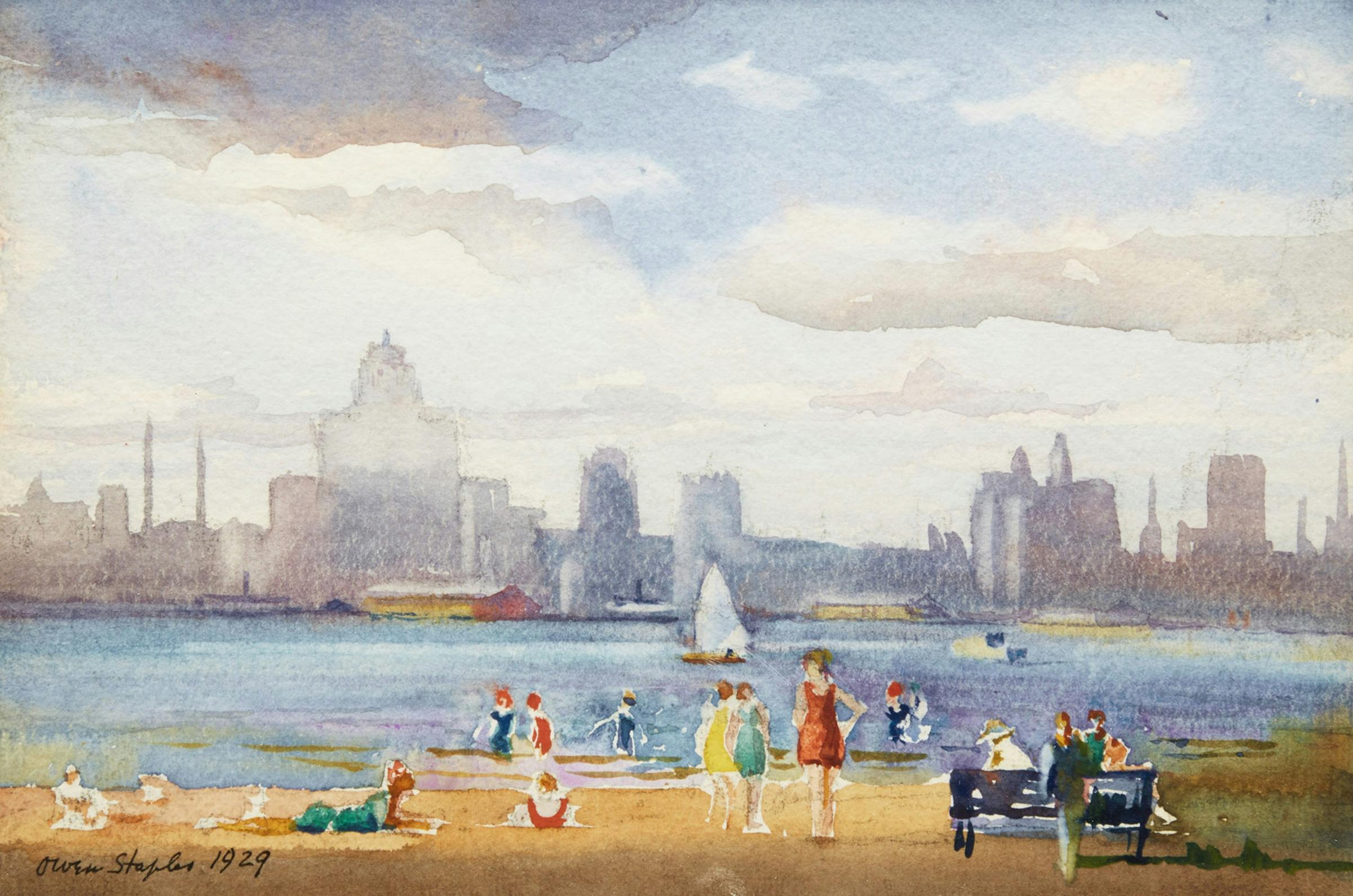 Owen B. Staples (1866-1949) - Untitled, Toronto Skyline