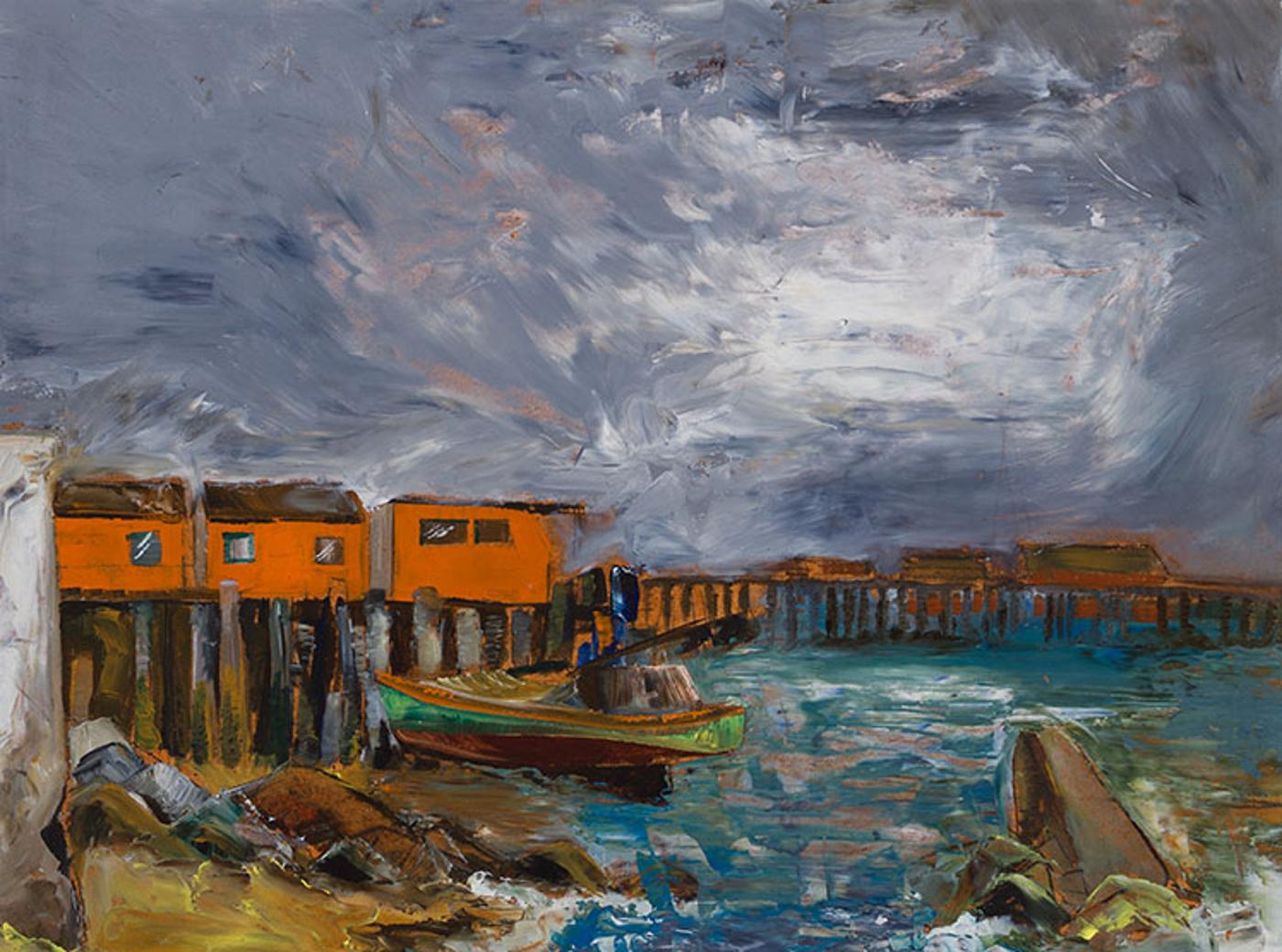 Betty Roodish Goodwin (1923-2008) - Pier in Cape-Cod