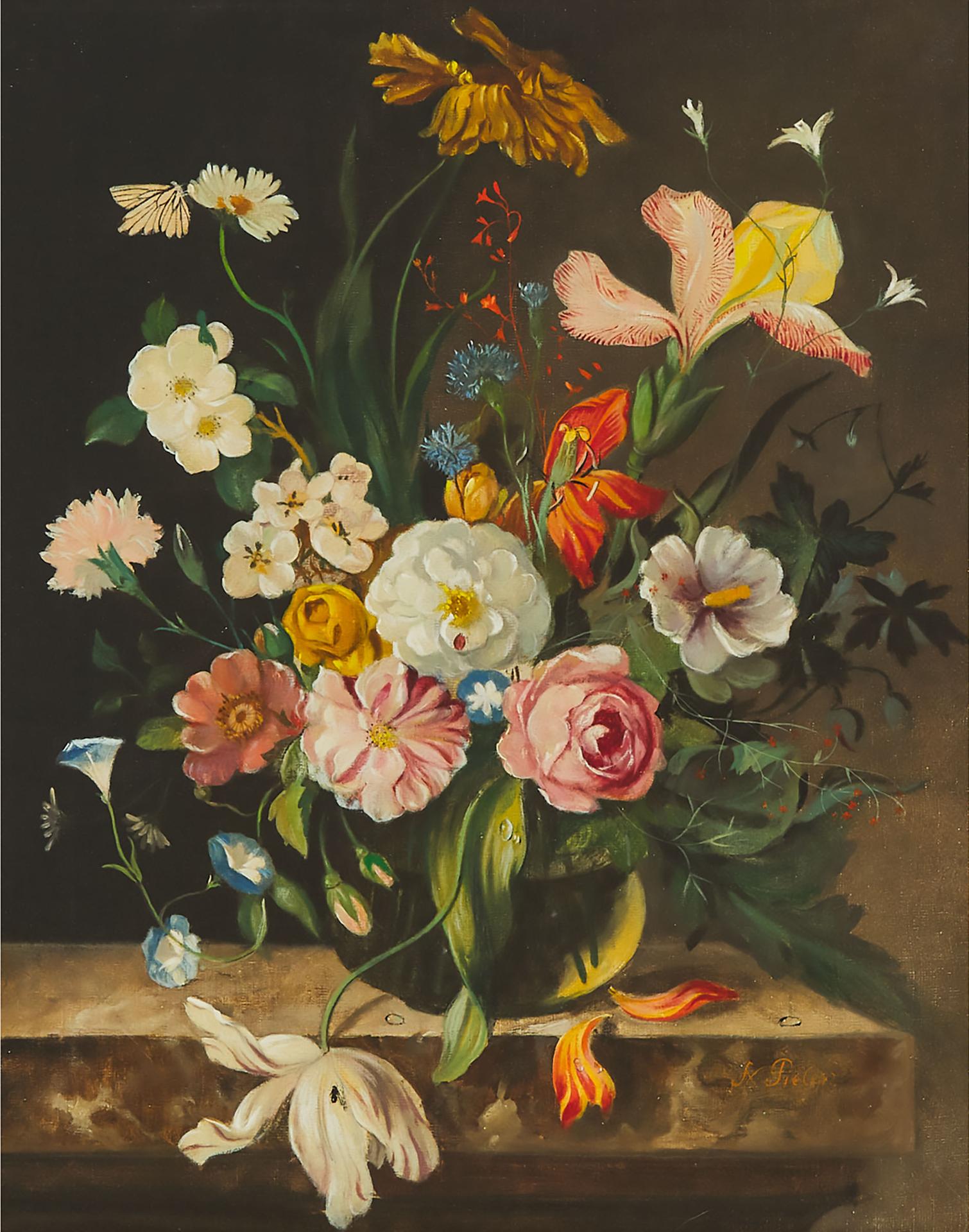 Franz Xaver Pieler (1879-1952) - Still Life With Flowers