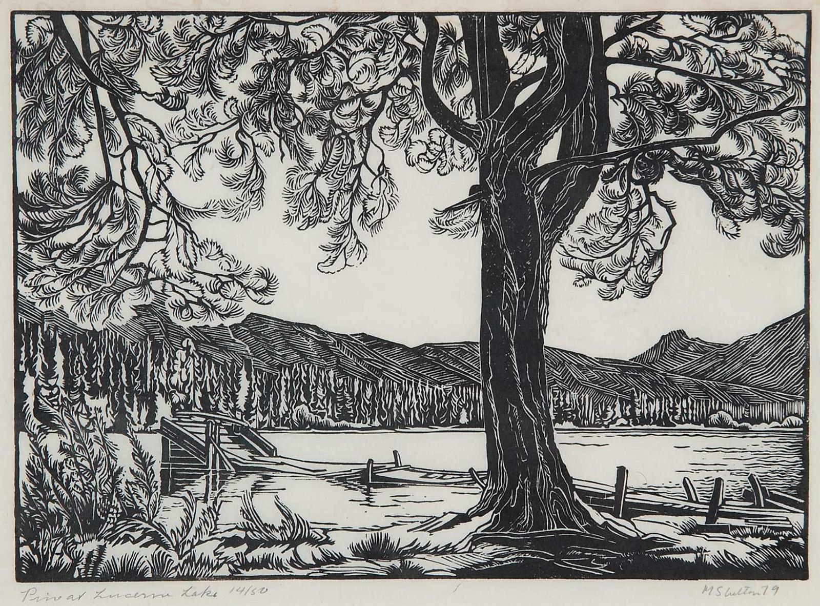 Margaret Dorothy Shelton (1915-1984) - Pine on Lucerne Lake  #14/50