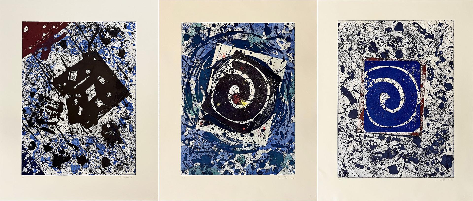 Sam Francis (1923-1994) - SET OF THREE, UNTITLED, 1982 [L. 33; SFE-001]; UNTITLED, 1983 [L.  II I. 41; SFE-009]; UNTITLED, 1982 [L. 35; SFE-003]