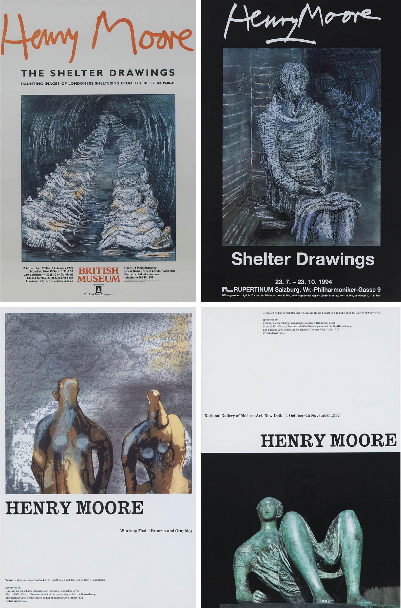 Henry Spencer Moore (1898-1986) - Four Henry Moore Exhibition Posters, 1972-1994