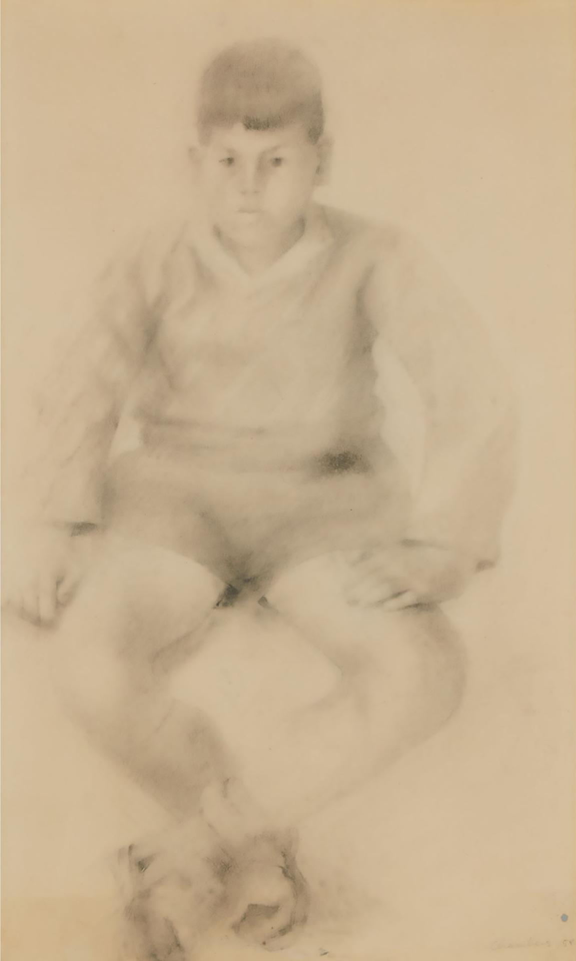 John Richard [Jack] Chambers - Study Of A Young Boy In Sweater, 1958