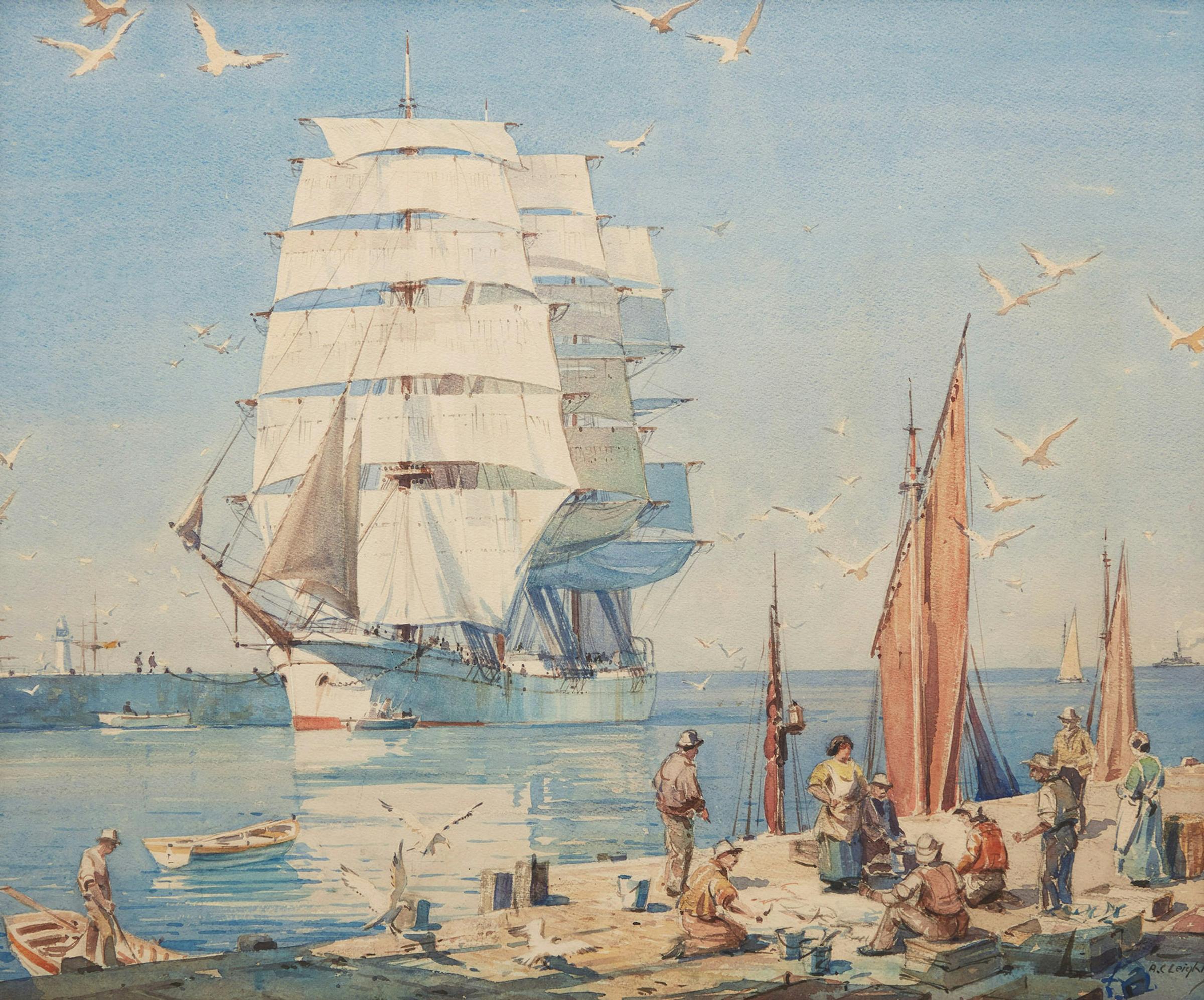 Alfred Crocker Leighton (1901-1965) - Ships in Port