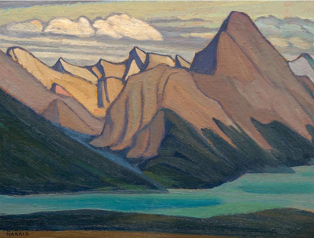 Lawren Stewart Harris (1885-1970) - Mt. Sampson, Maligne Lake, Mountain Sketch Cvi