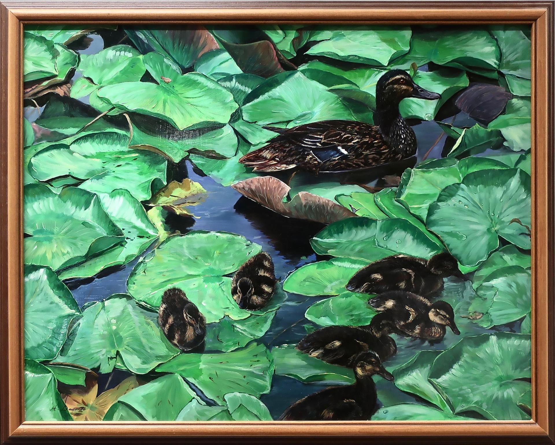 Aby Dadashi (1958) - Mallards Among Water Lilies