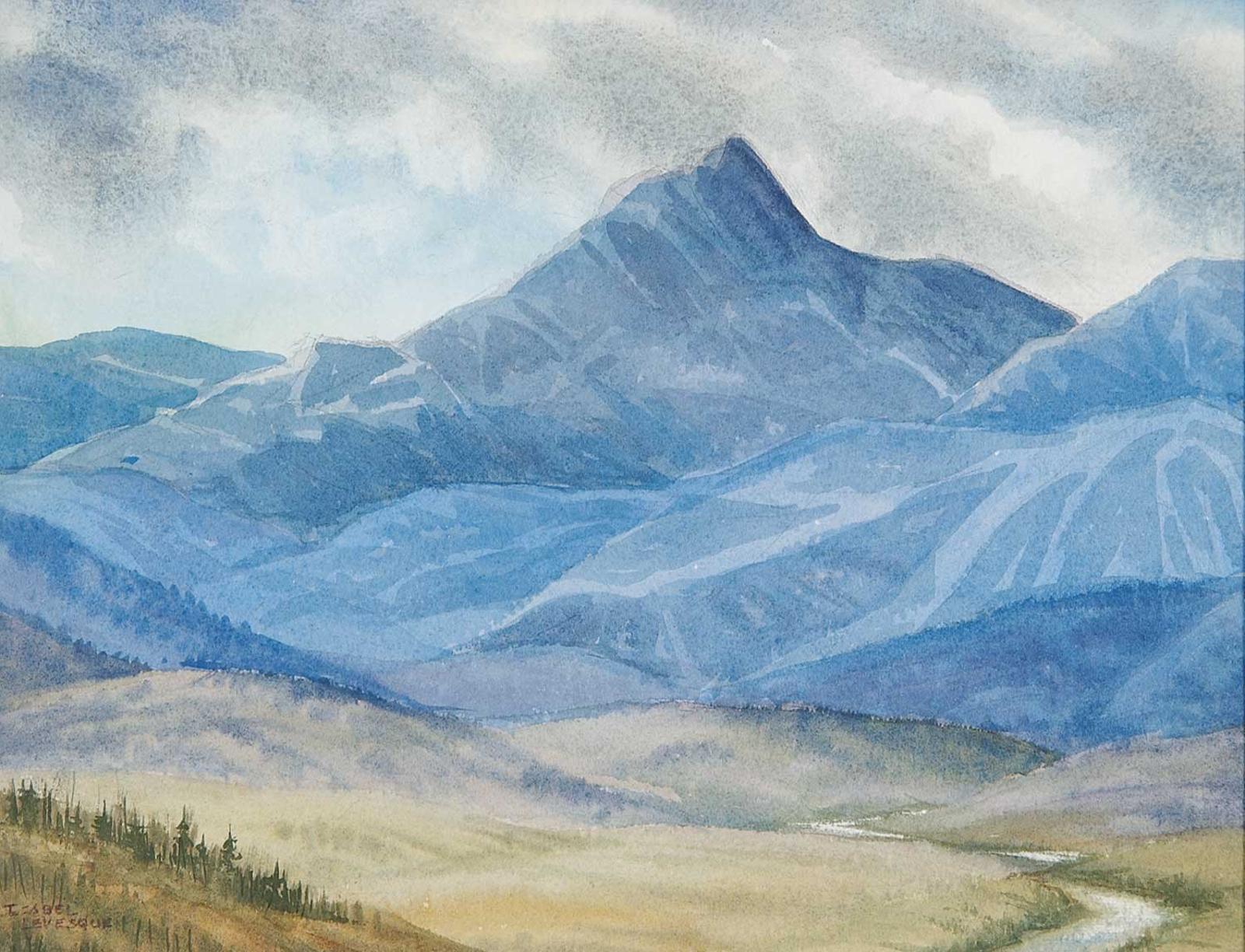 Isabel Levesque (1919-2012) - View from Morley Reserve [West of Calgary]