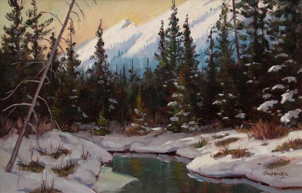 Mannie Gonsalves (1926-2012) - Winter Landscape